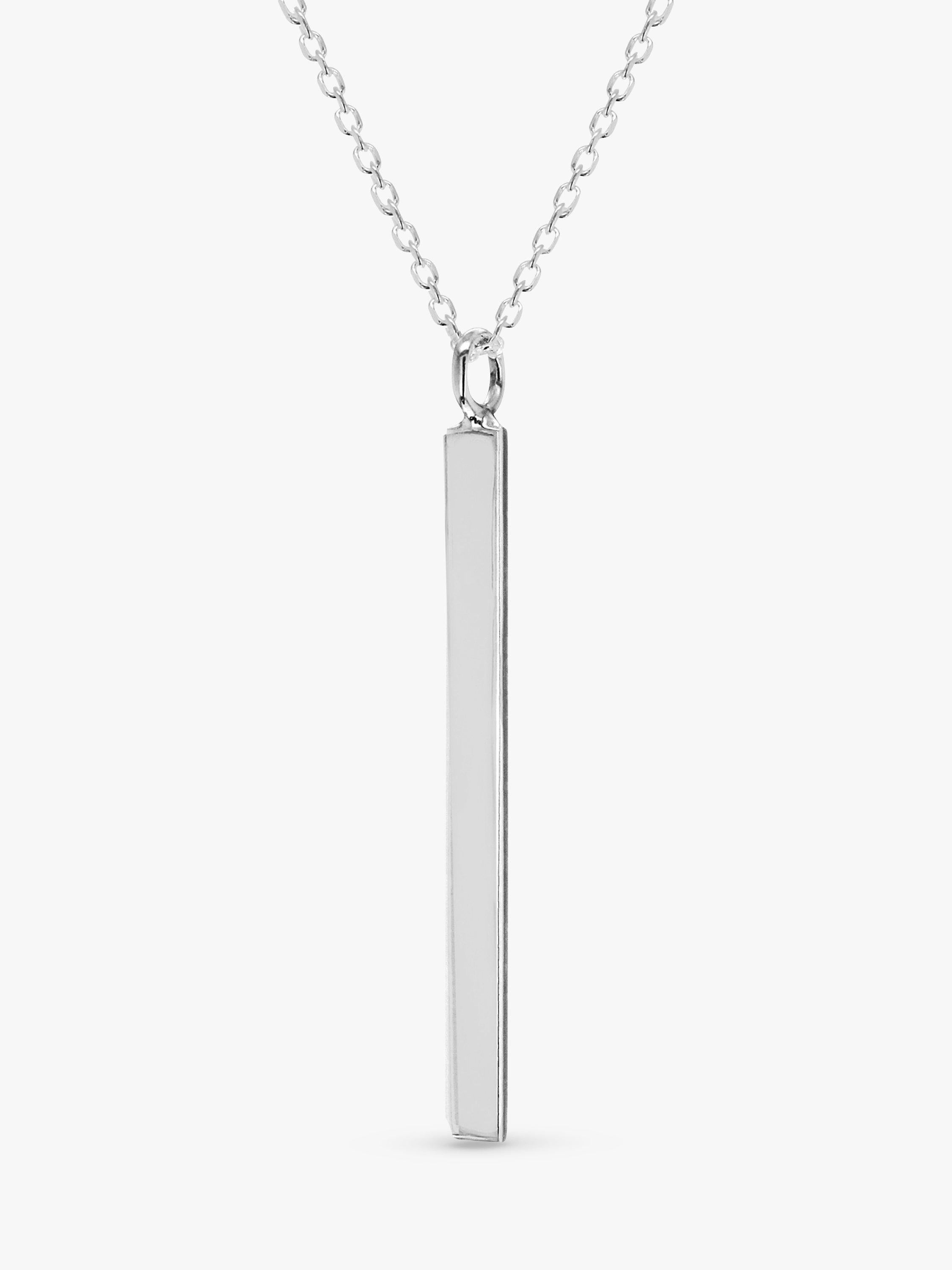 IBB sterling silver initial pendant necklace 43cm (British brand)