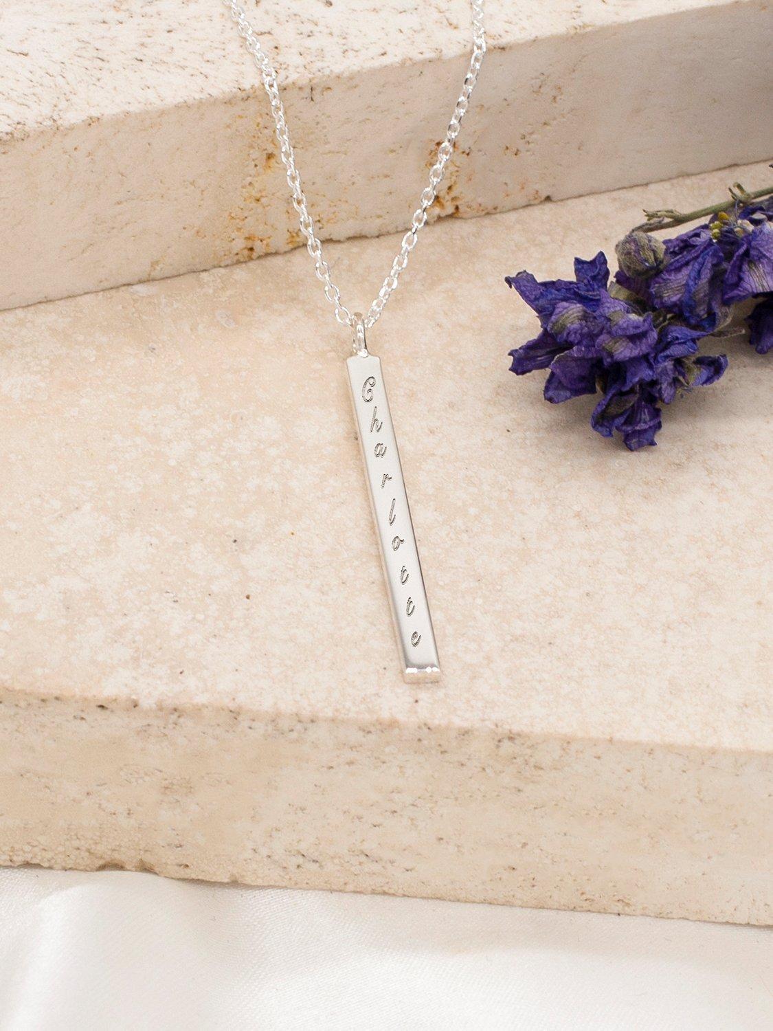 IBB sterling silver initial pendant necklace 43cm (British brand)