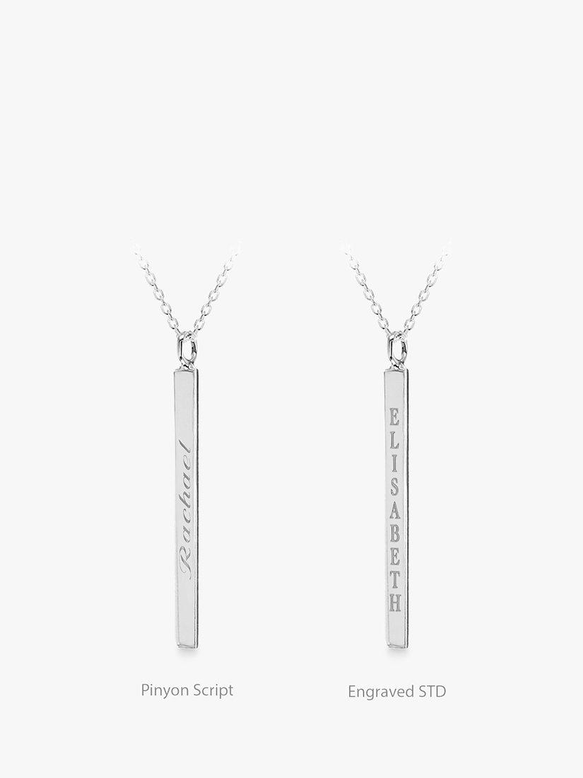 IBB sterling silver initial pendant necklace 43cm (British brand)