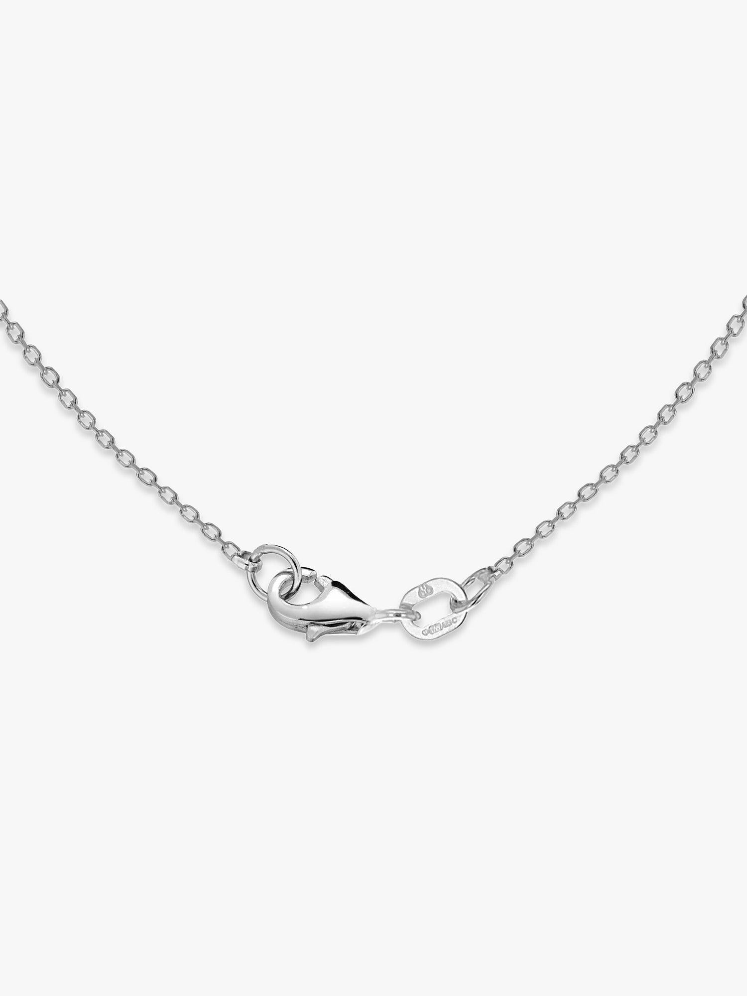 IBB sterling silver initial pendant necklace 43cm (British brand)