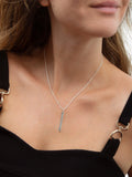 IBB sterling silver initial pendant necklace 43cm (British brand)