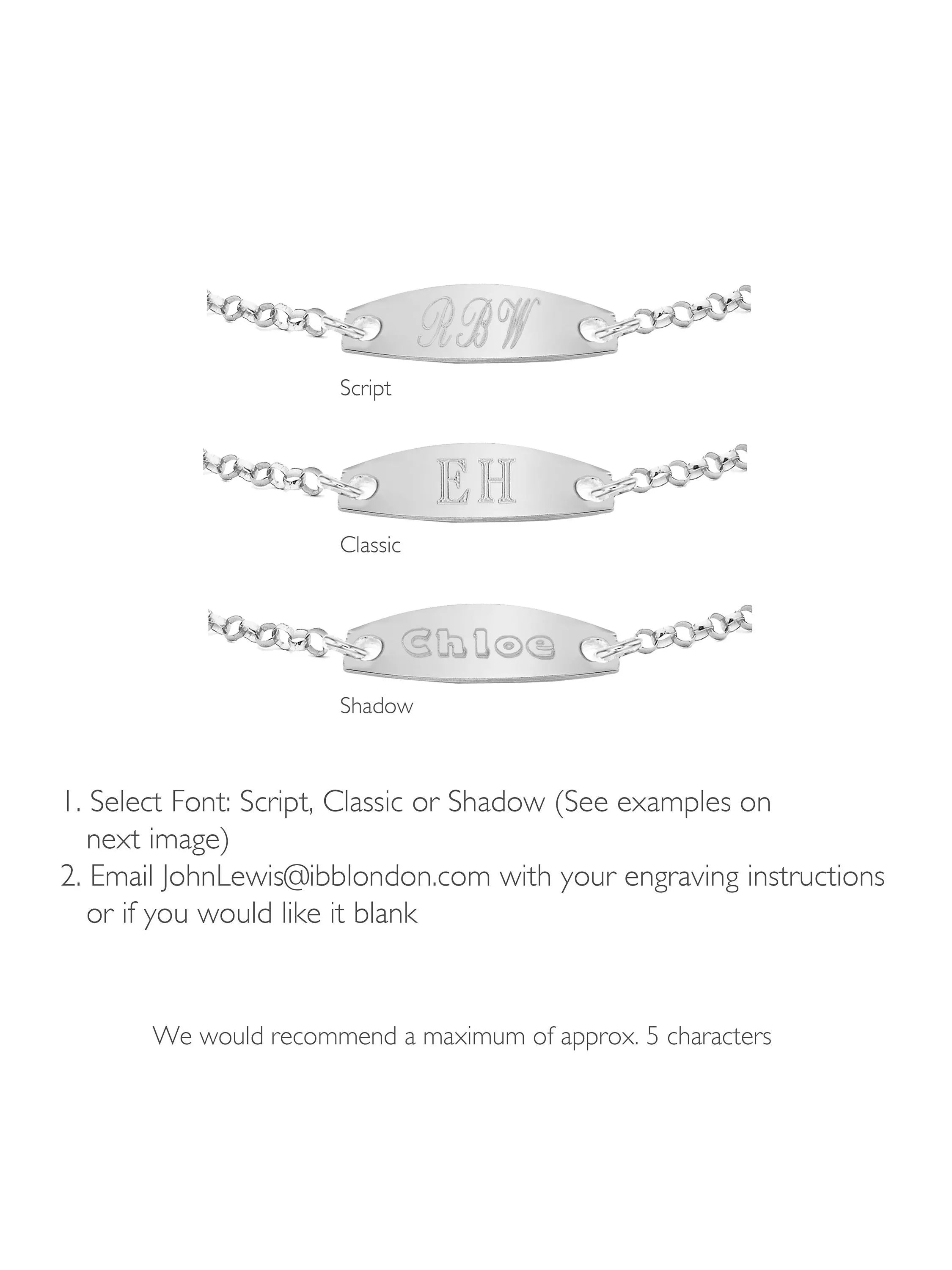 IBB children's sterling silver ID bracelet - British product