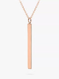 IBB Personalised Vertical Bar Initial Pendant Necklace