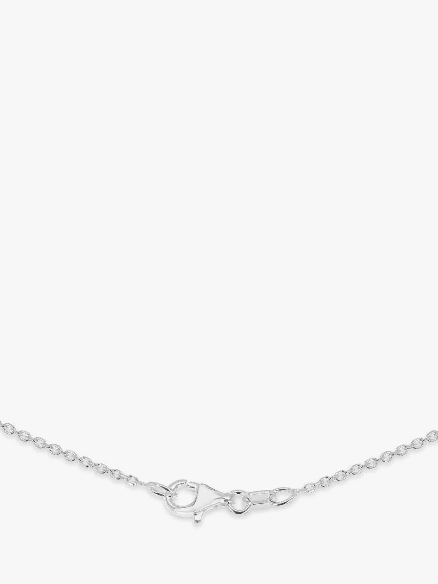 IBB sterling silver drawn heart necklace 43cm (British brand)