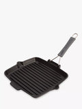 STAUB square grill pan 24cm black cast iron, imported from the UK