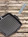 STAUB square grill pan 24cm black cast iron, imported from the UK