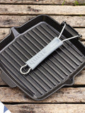 STAUB square grill pan 24cm black cast iron, imported from the UK