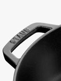 Staub round cast iron saute pan with Chistera lid 24cm (British brand)