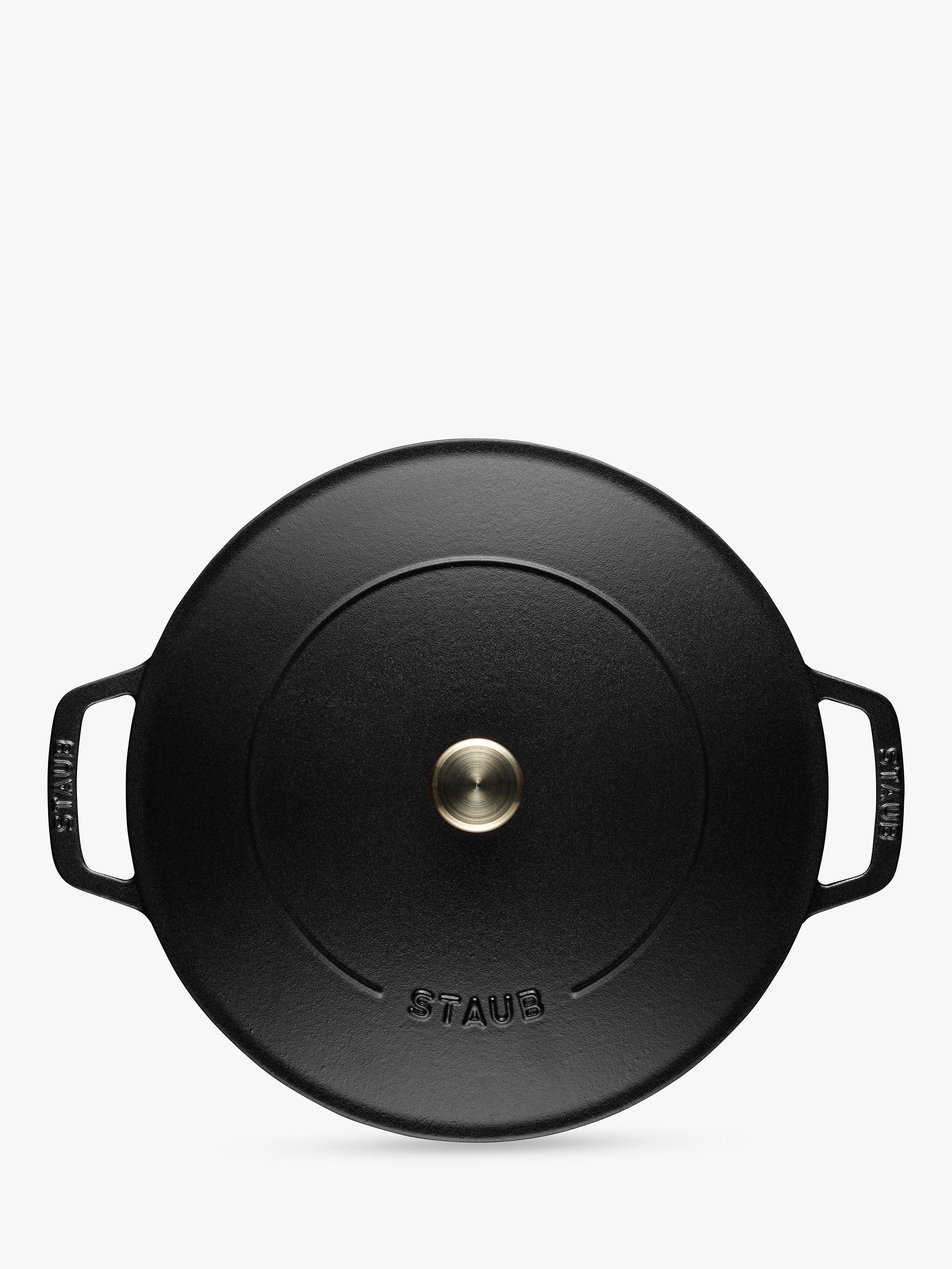 Staub round cast iron saute pan with Chistera lid 24cm (British brand)