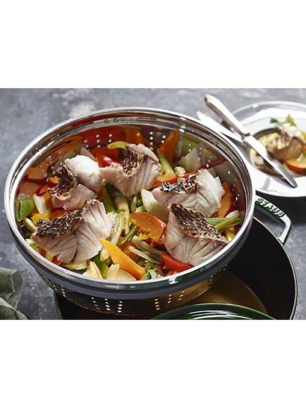 STAUB Cocotte Steamer Insert Silver 26cm Diameter (British brand)
