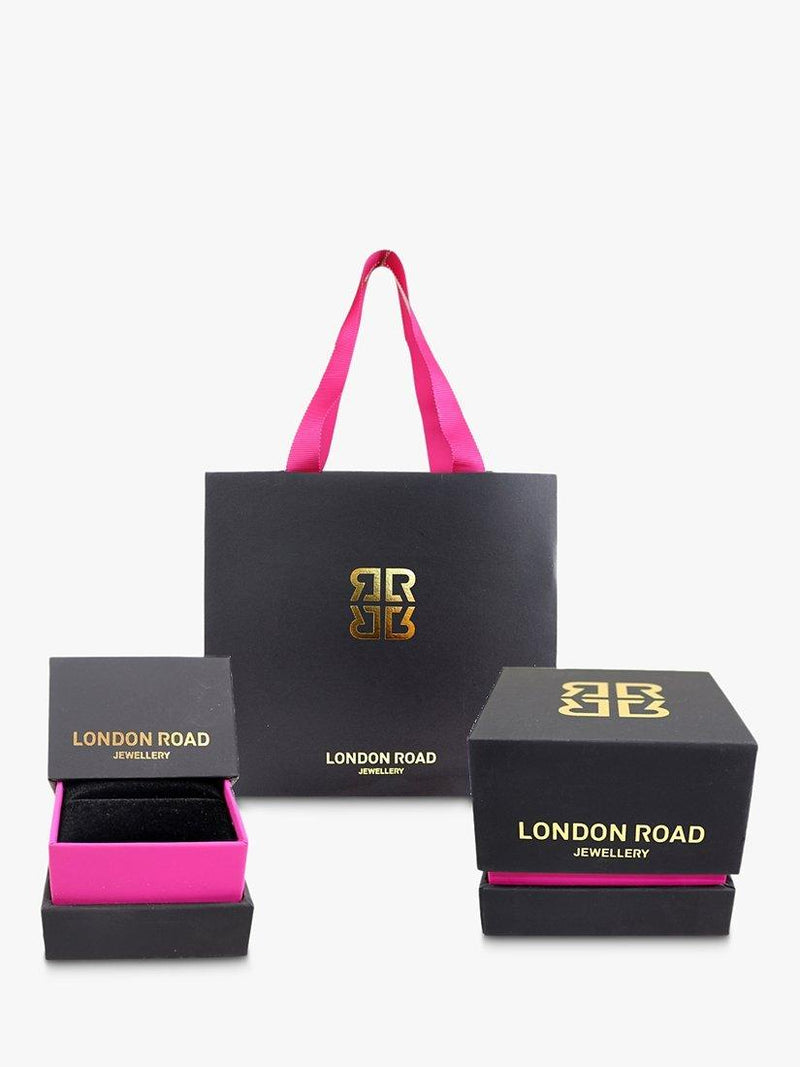 London Road rose gold ruby circle charm bracelet, UK version