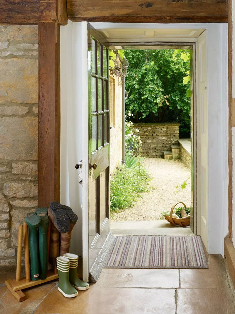 Turtle Mat Sandstone Stripe door mat brown beige, UK version