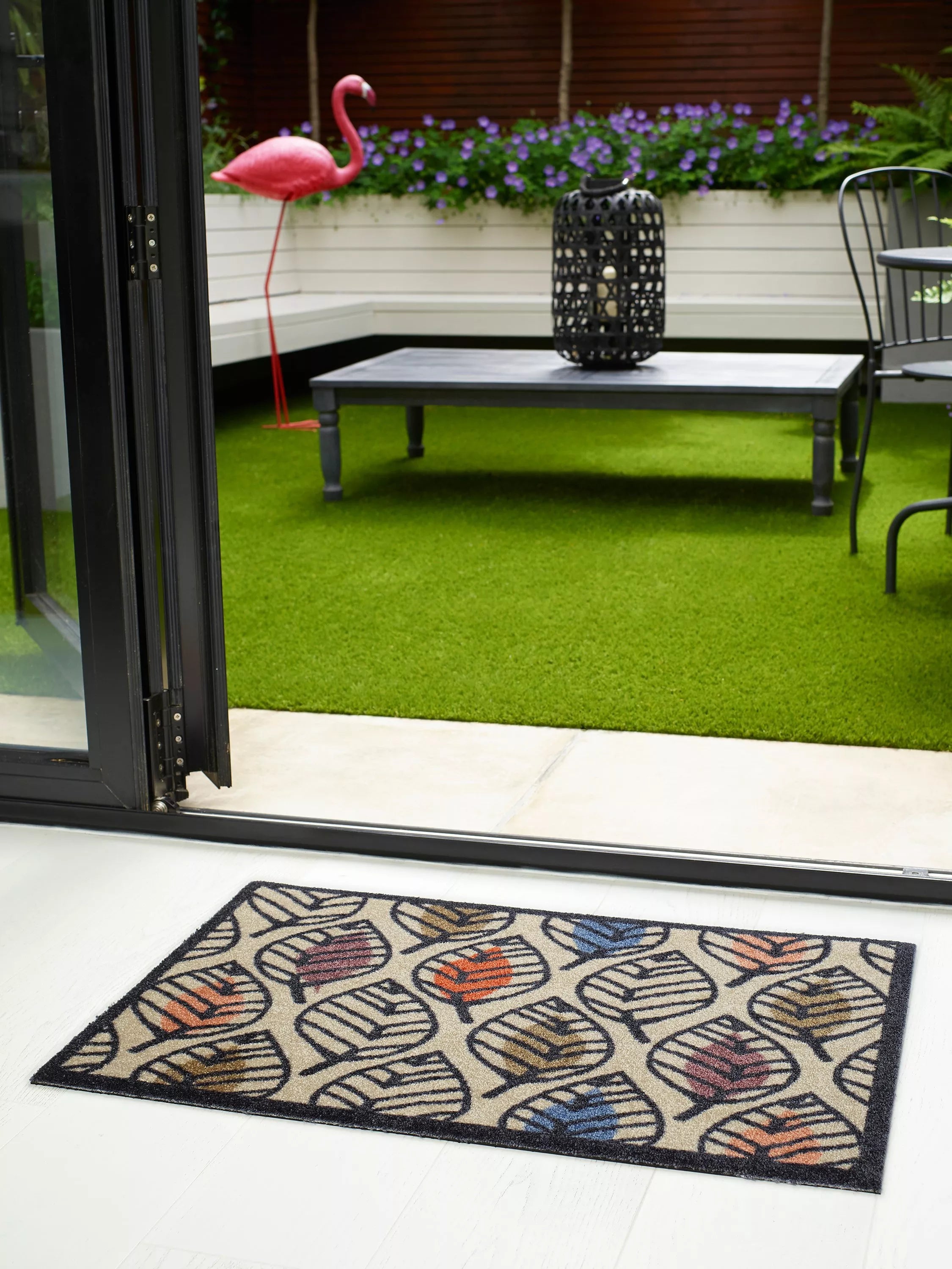 Turtle Mat stencil leaf door mat 75x50cm, imported from the UK