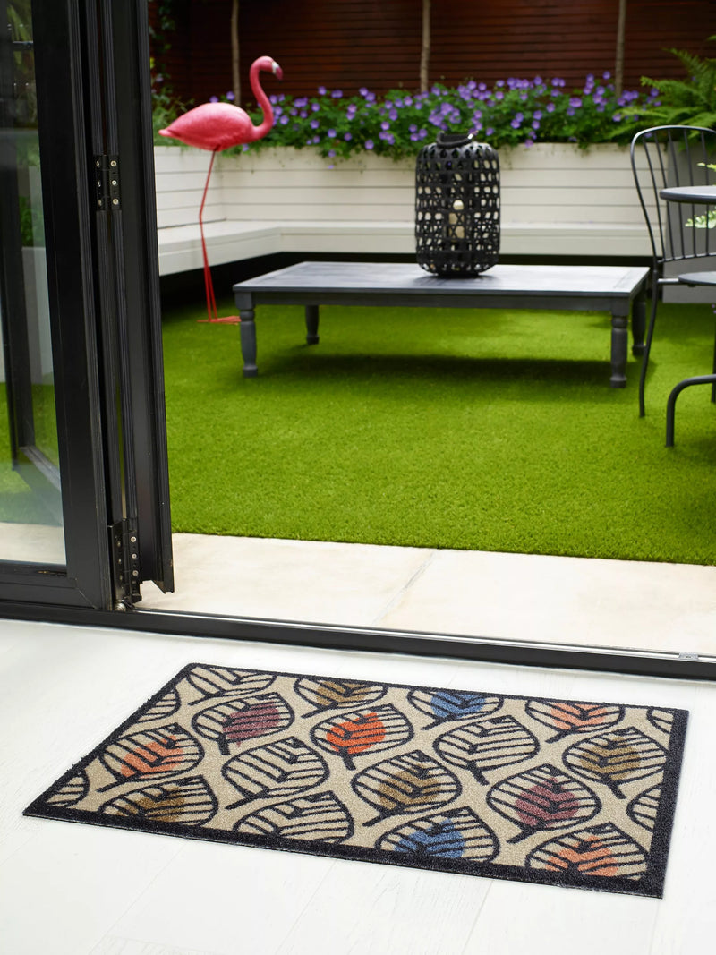Turtle Mat stencil leaf door mat 75x50cm, imported from the UK