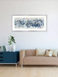 John Lewis blue dandelion embellished framed print 50x105cm - British product
