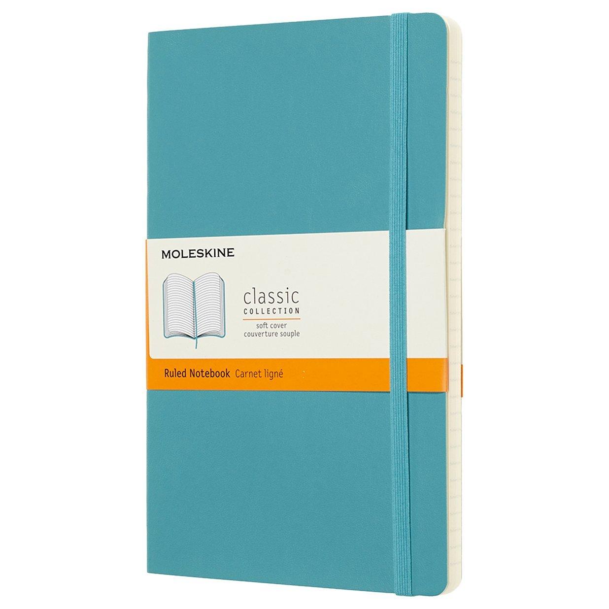 Moleskine large ruled notebook soft cover, UK version