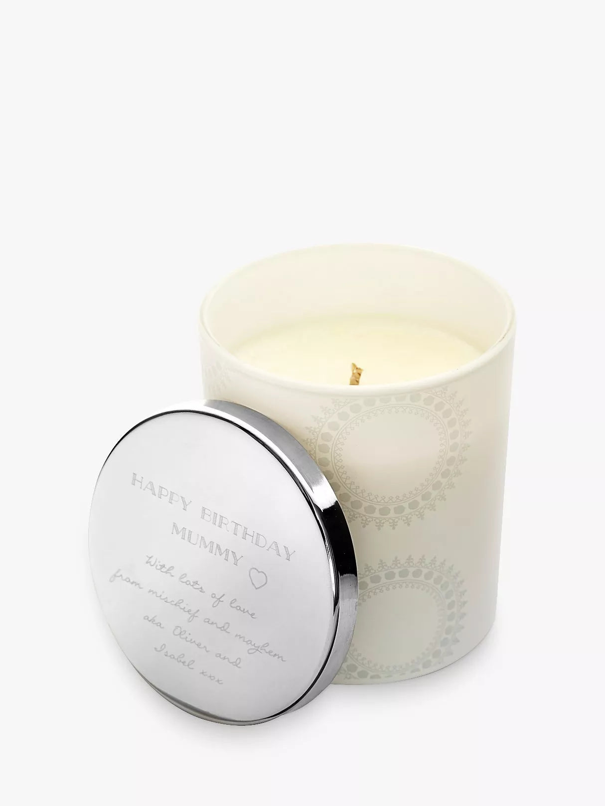Under the Rose Personalised Scented Candle With Engraved Lid - McGrocer