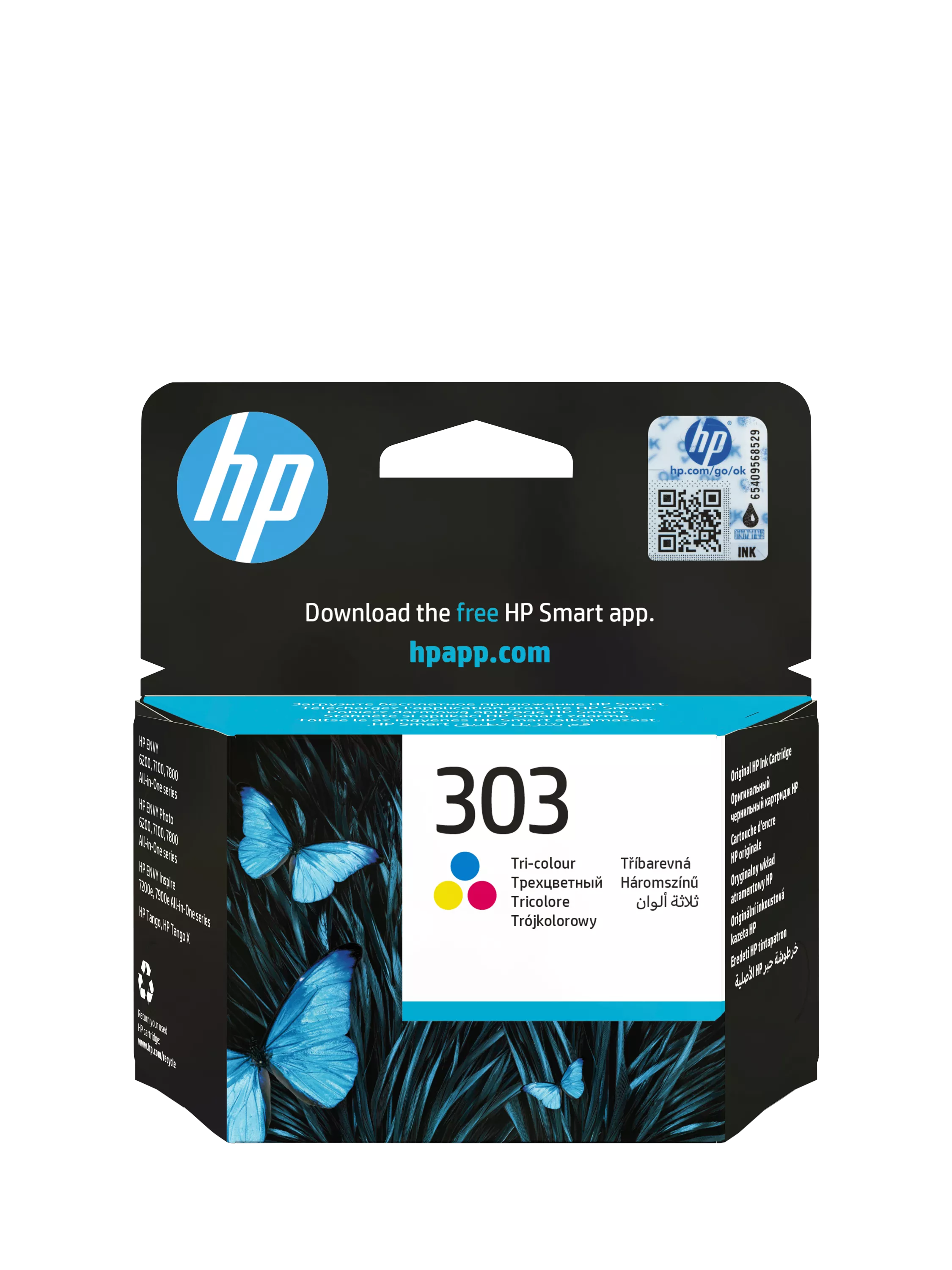 HP 303 tri-colour original ink cartridge - British product
