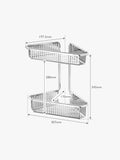 Robert Welch Burford double corner shower basket stainless steel - British product