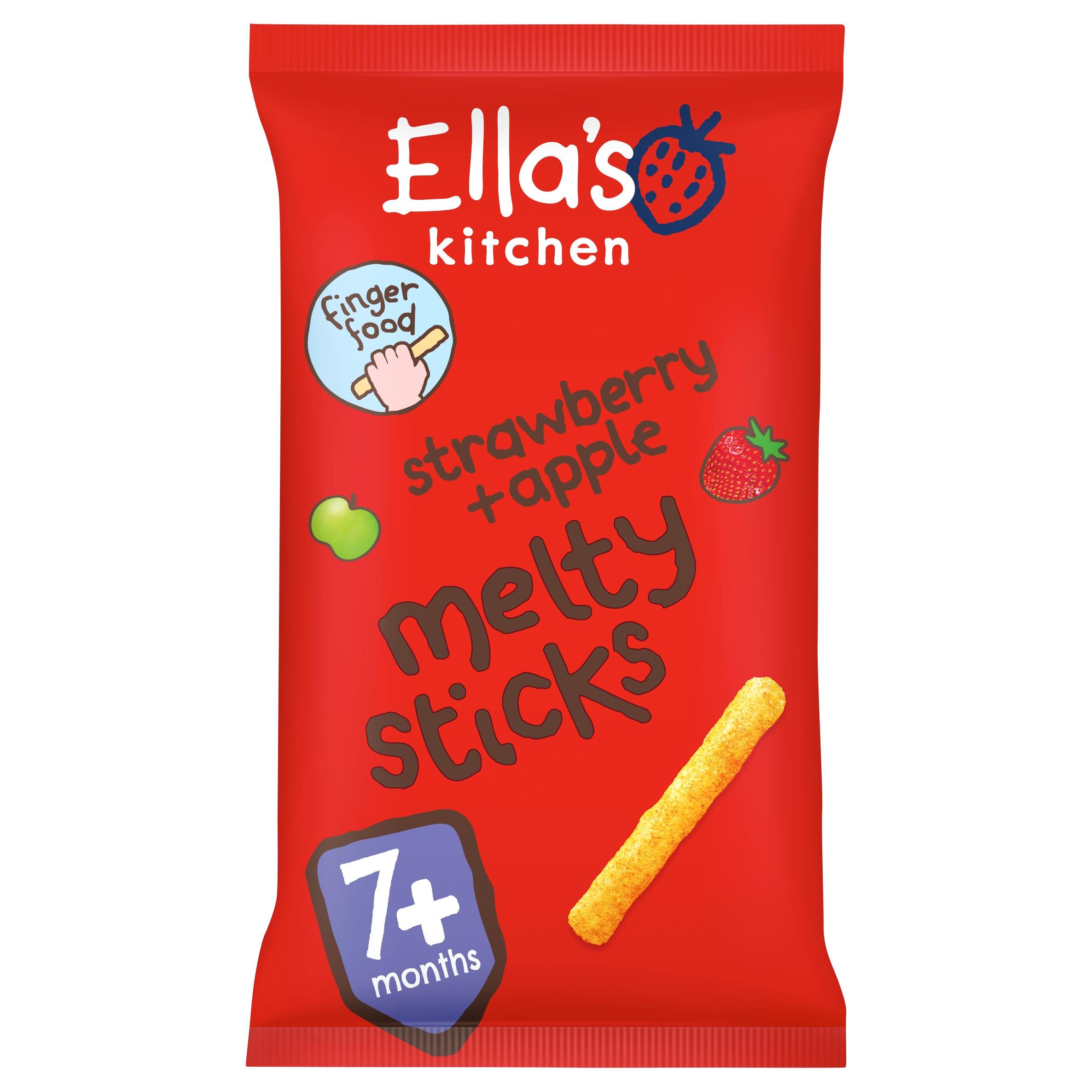 Ella's Kitchen organic strawberry apple melty sticks 16g - British product
