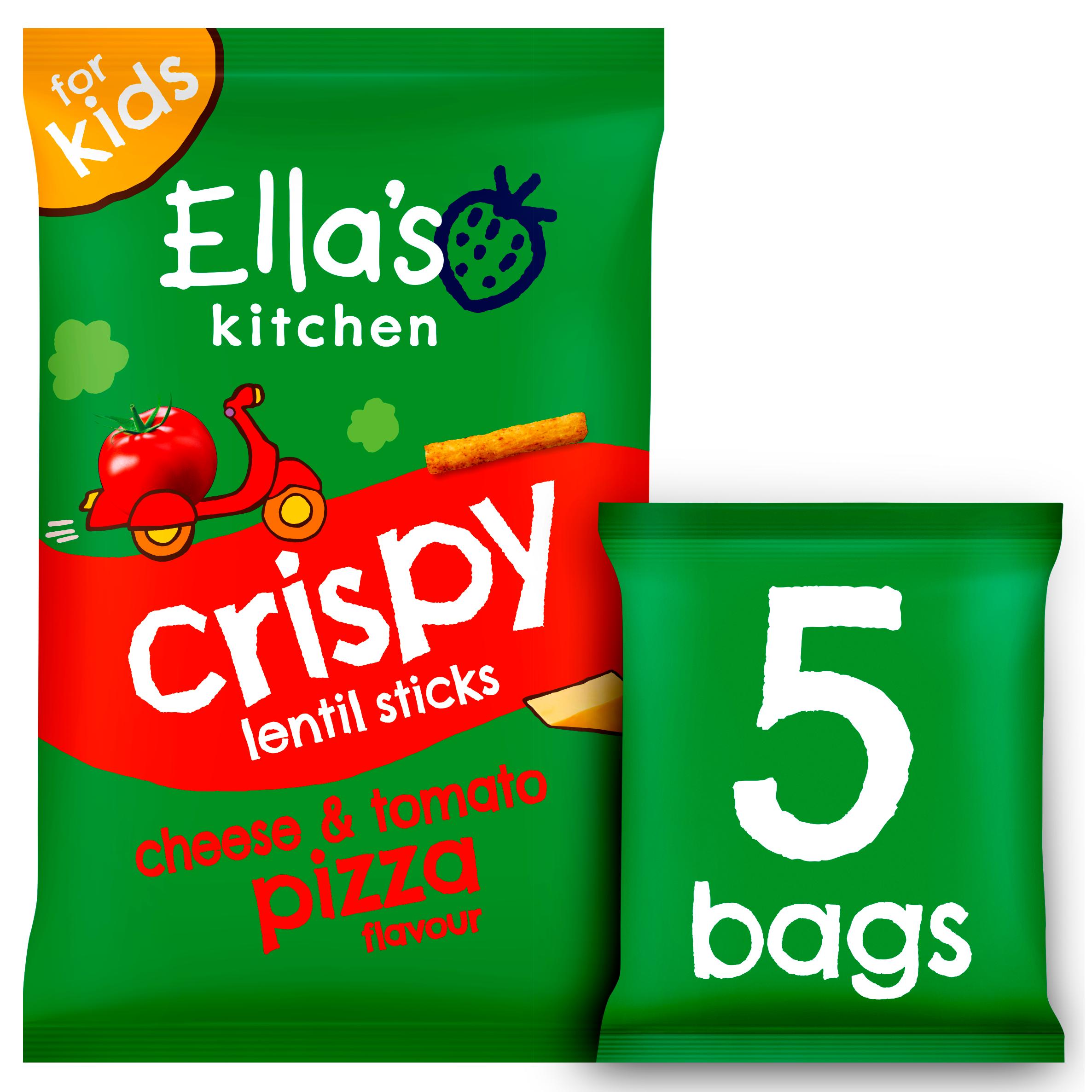 Ella's Kitchen organic pizza lentil crisps multipack 5x10g (British brand)