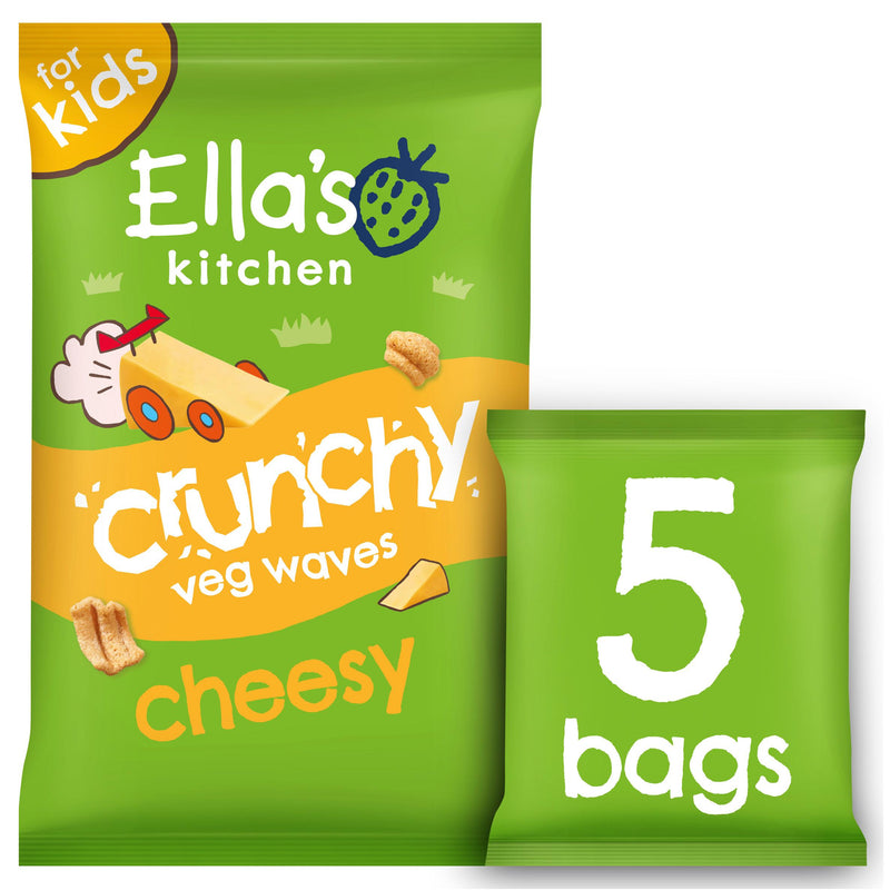 Ella's Kitchen cheesy pea crisps 5x10g multipack, UK version