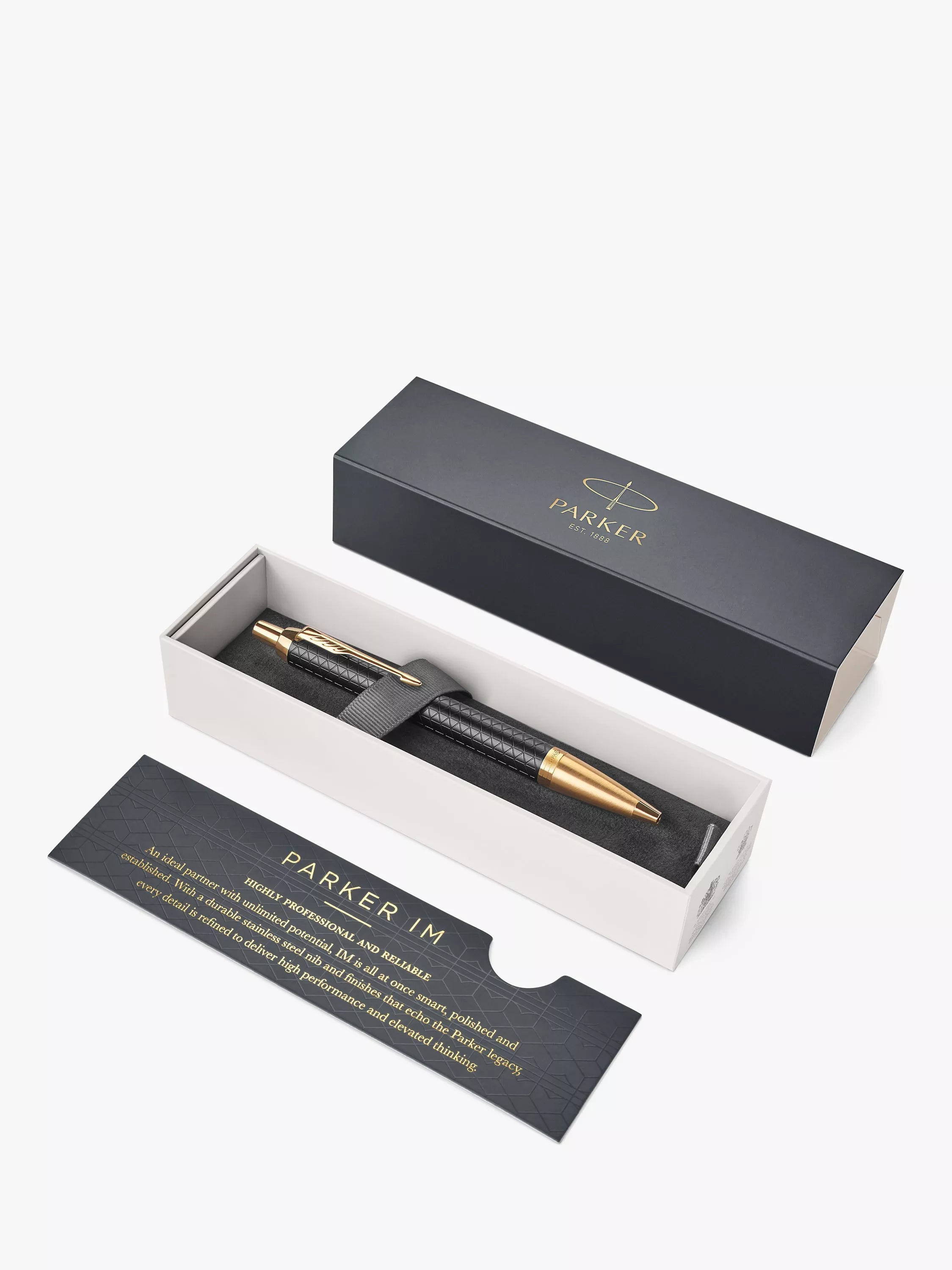 Parker ballpoint pen chiselled black gold, UK version