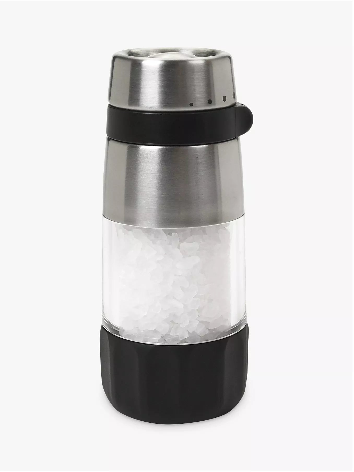 OXO salt and pepper grinders set stainless steel acrylic (British brand)