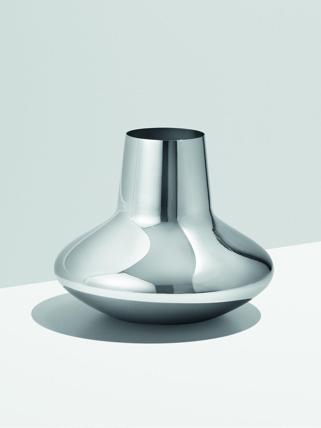 Georg Jensen large silver vase H22.2cm, UK version