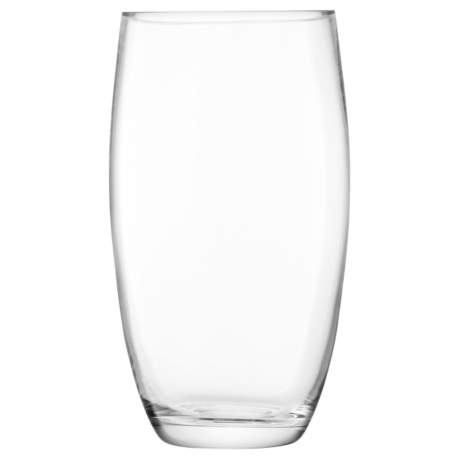 LSA International Clear Flower Barrel Vase H29cm, UK version
