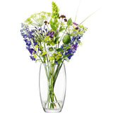 LSA International Clear Flower Barrel Vase H29cm, UK version