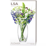 LSA International Clear Flower Barrel Vase H29cm, UK version