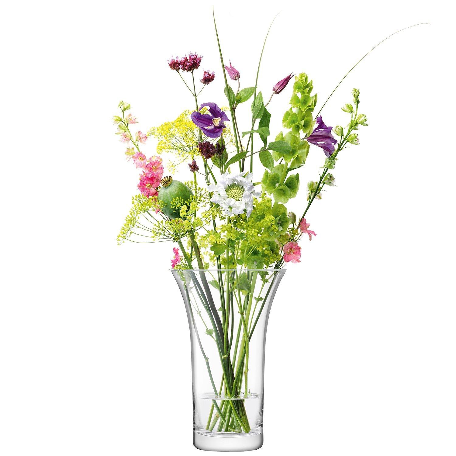 LSA International clear glass vase 26cm, UK version