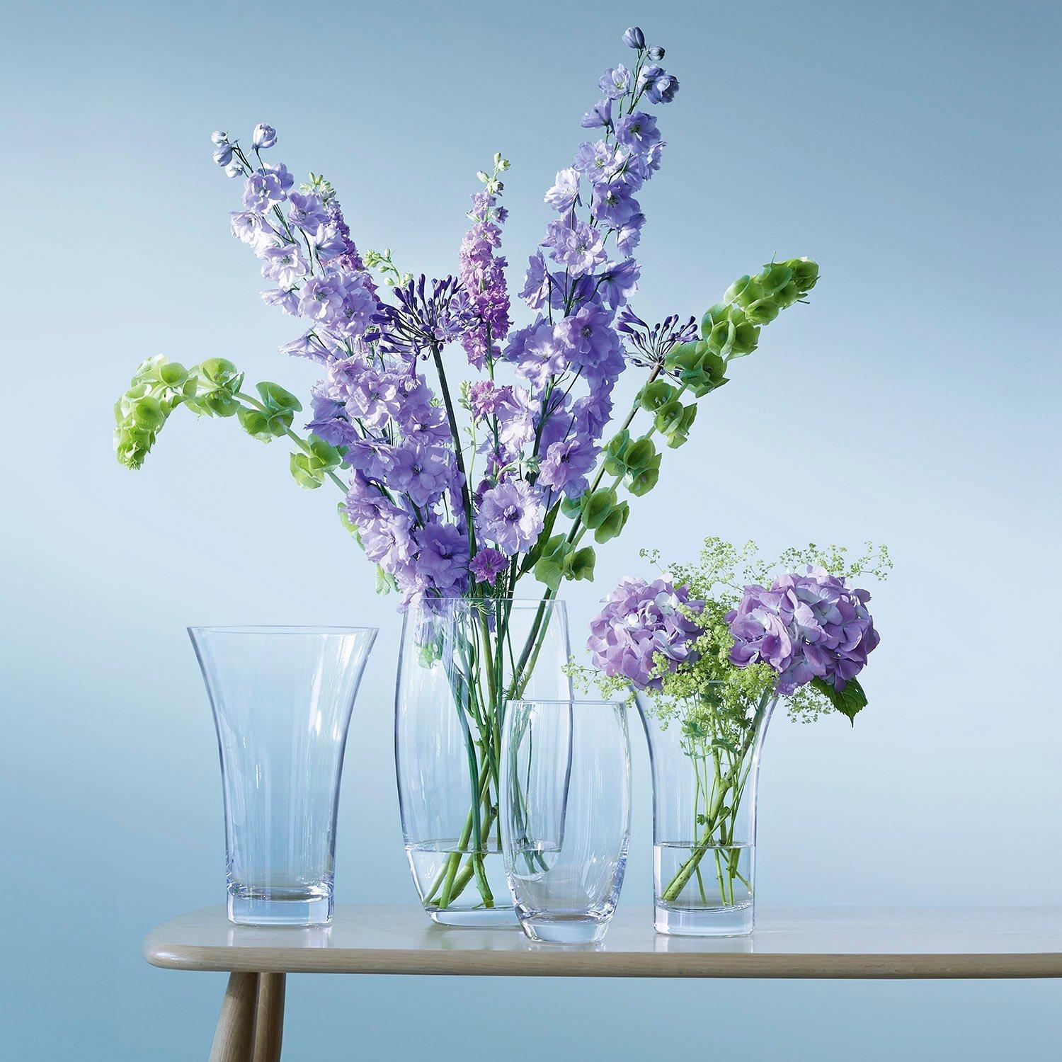 LSA International clear glass vase 26cm, UK version