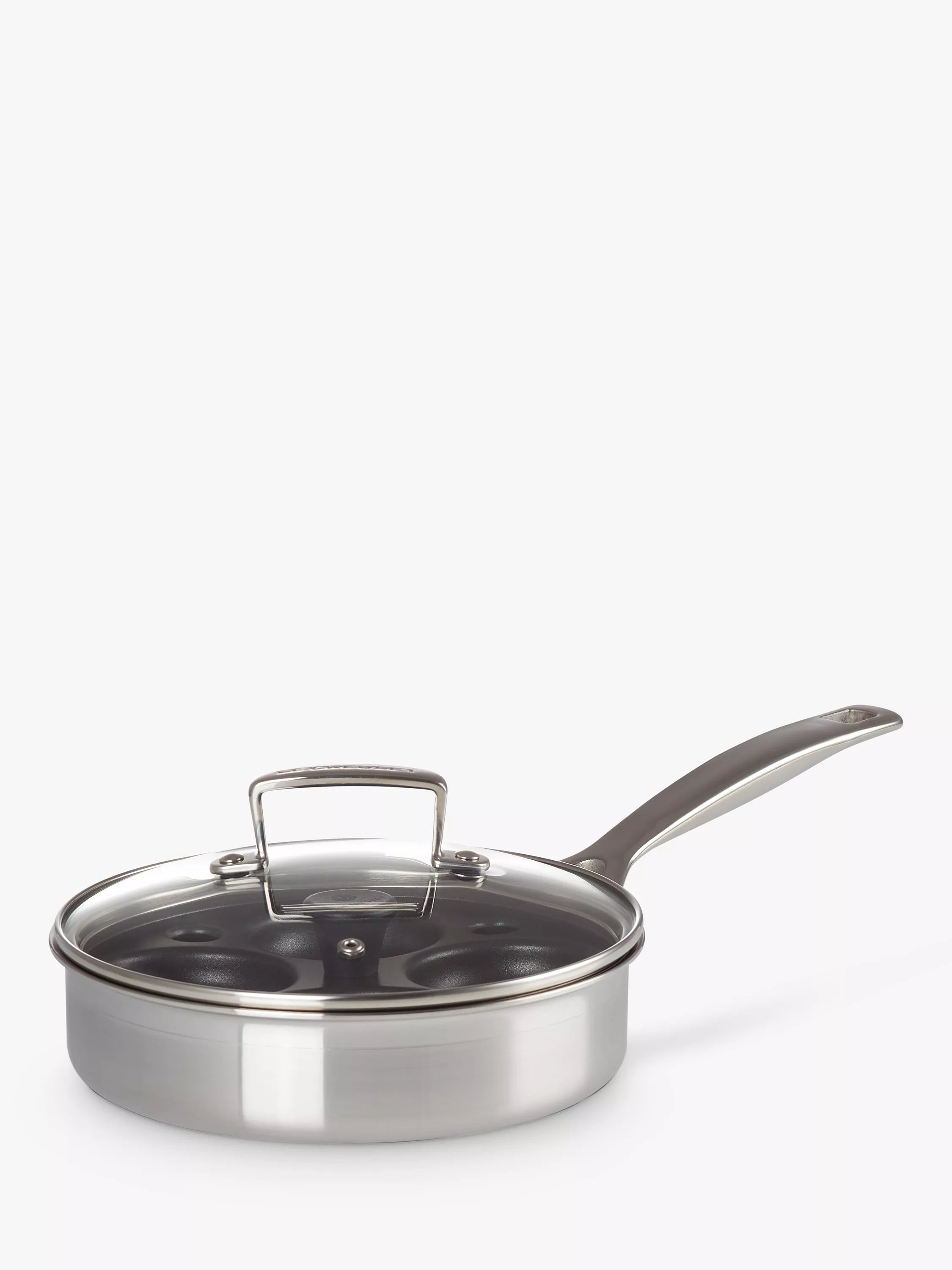 Le Creuset 3-ply stainless steel sauté pan with poaching insert 20cm, UK version