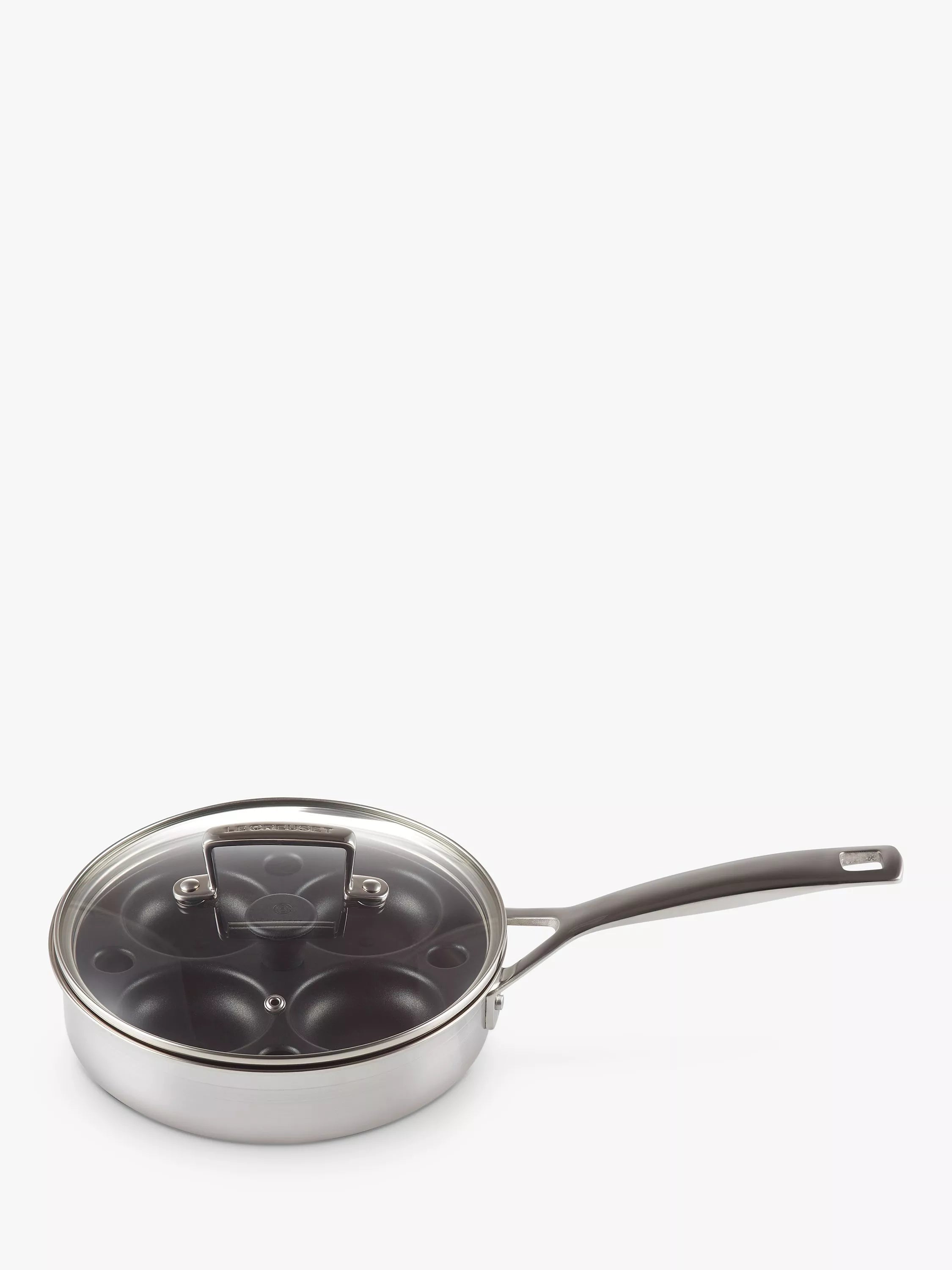 Le Creuset 3-ply stainless steel sauté pan with poaching insert 20cm, UK version