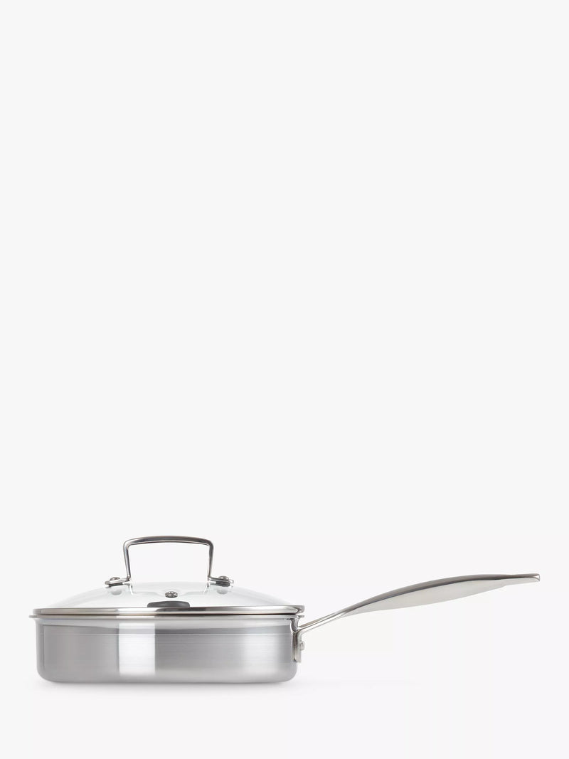Le Creuset 3-ply stainless steel sauté pan with poaching insert 20cm, UK version