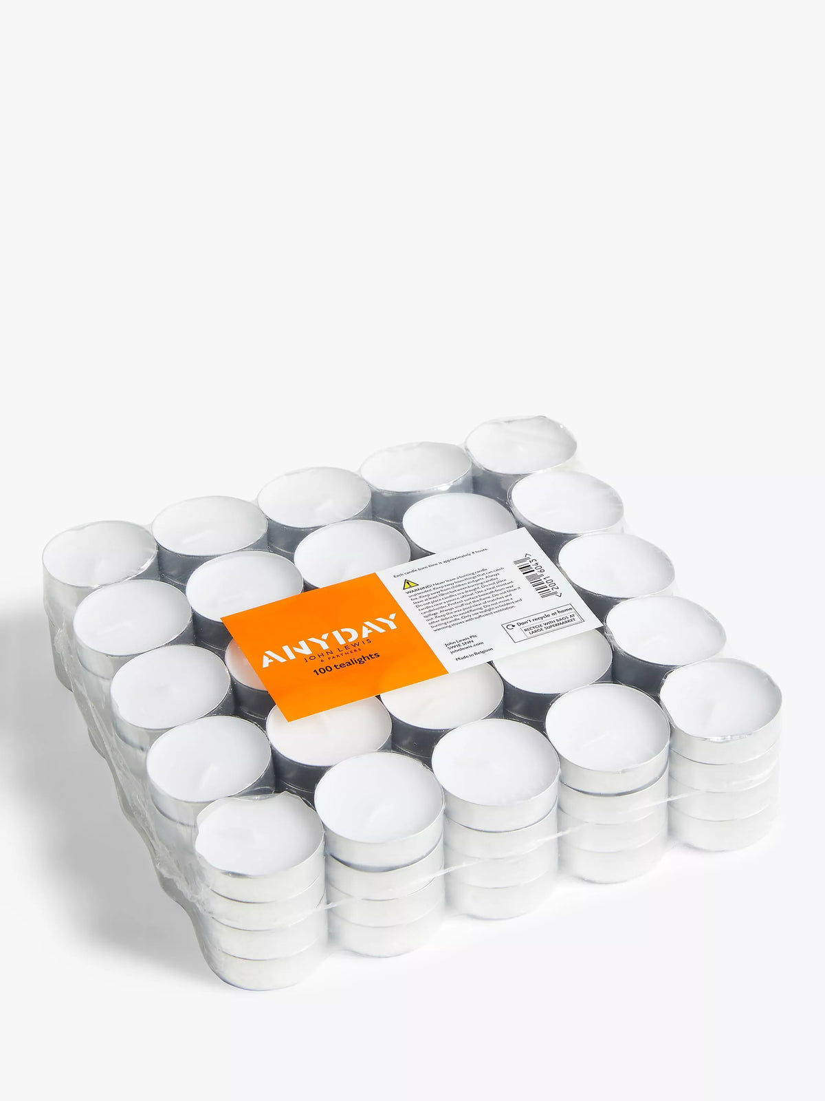 John Lewis white tealights pack of 100 - British product