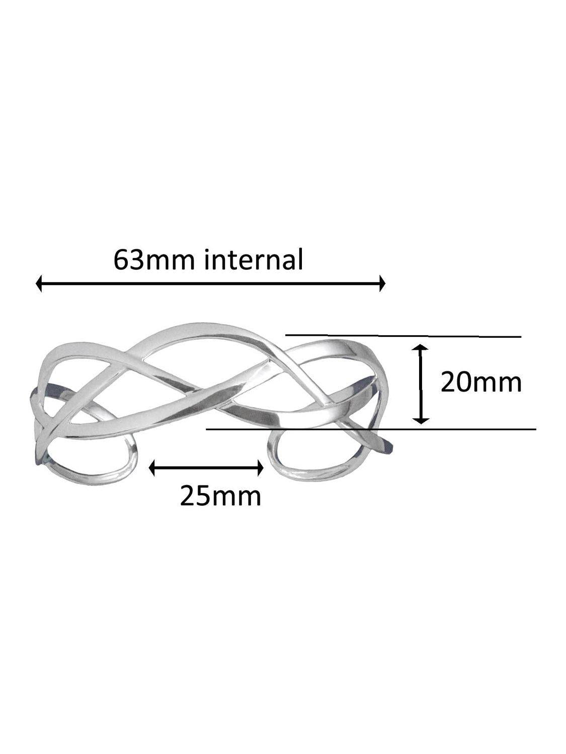 Nina B sterling silver cuff bangle (British brand)