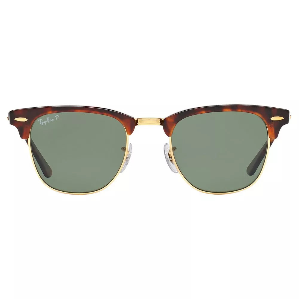 Ray-Ban men's Clubmaster polarised sunglasses tortoise green, UK version