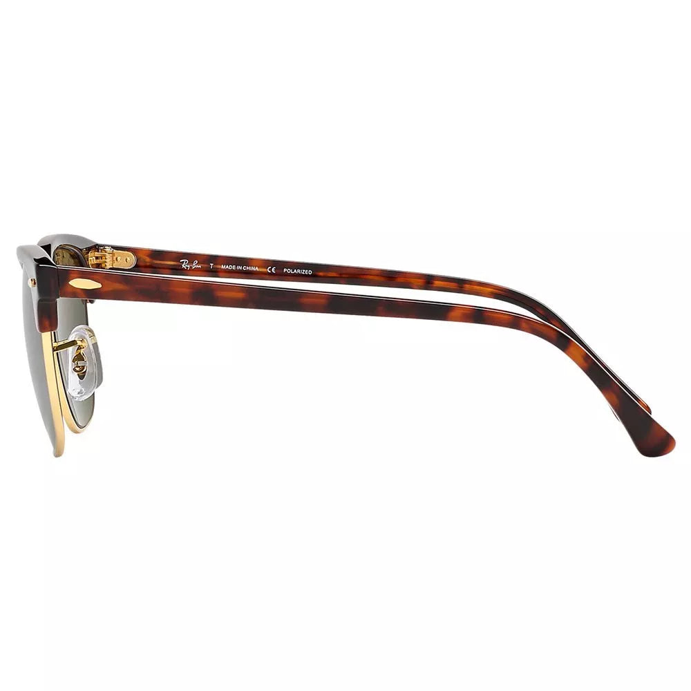 Ray-Ban men's Clubmaster polarised sunglasses tortoise green, UK version