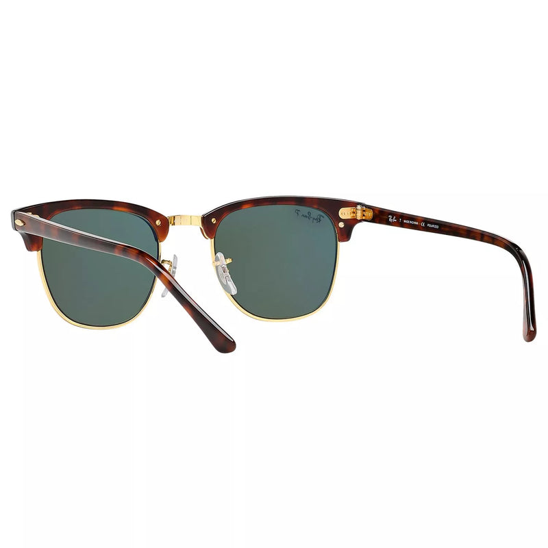 Ray-Ban men's Clubmaster polarised sunglasses tortoise green, UK version