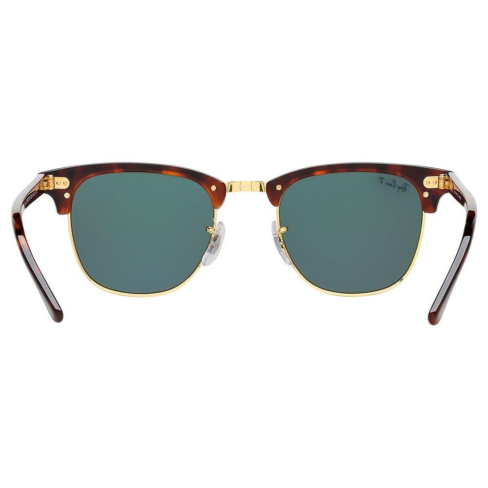 Ray-Ban men's Clubmaster polarised sunglasses tortoise green, UK version