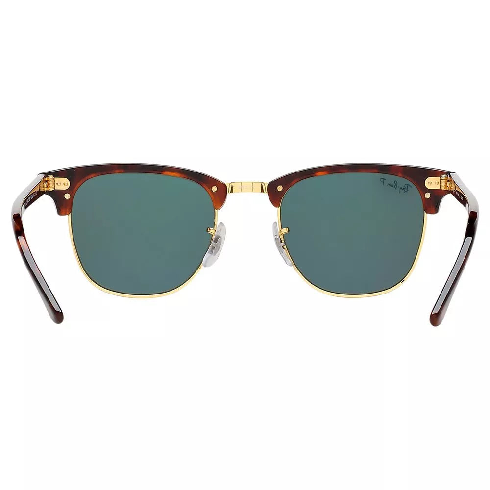 Ray-Ban men's Clubmaster polarised sunglasses tortoise green, UK version