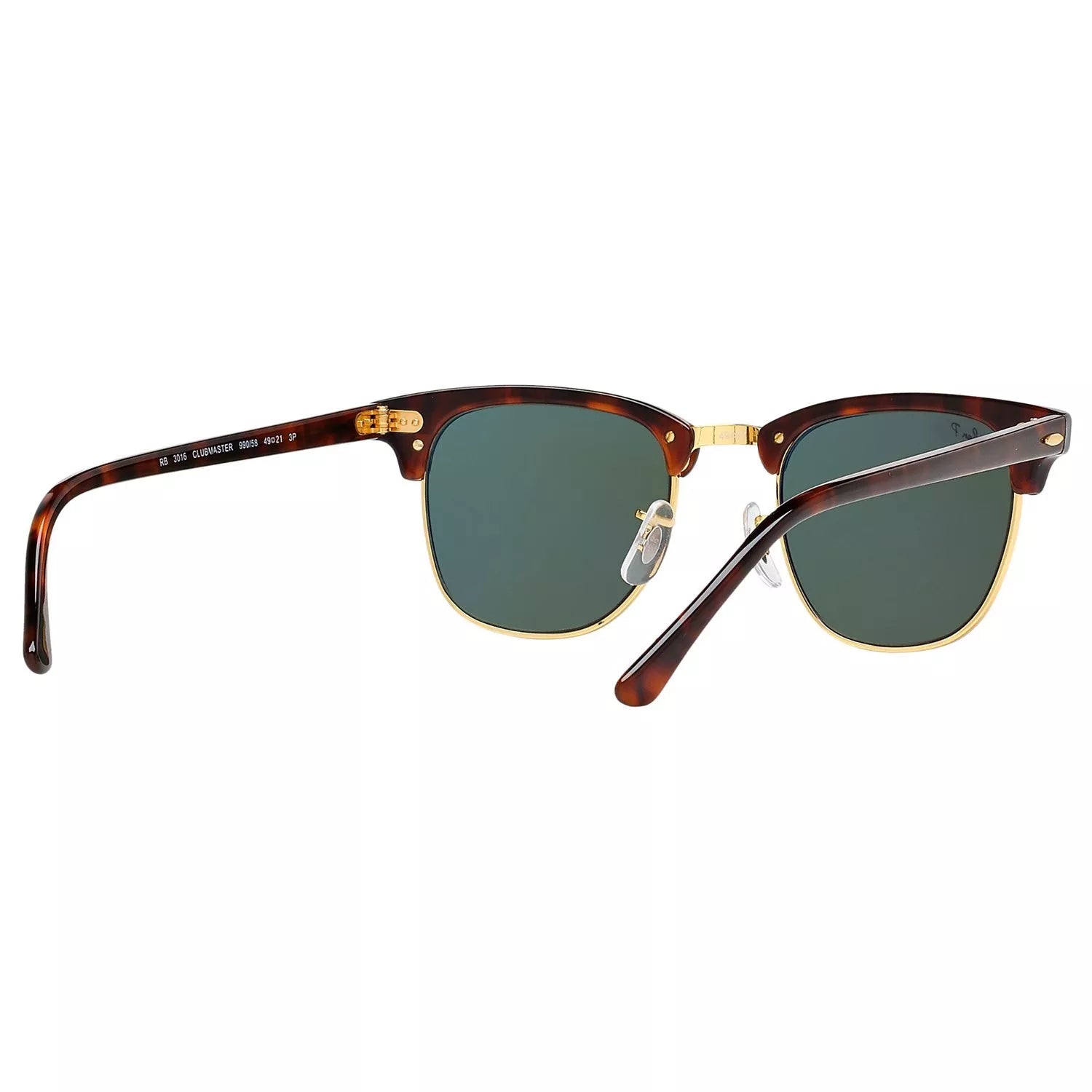 Ray-Ban men's Clubmaster polarised sunglasses tortoise green, UK version