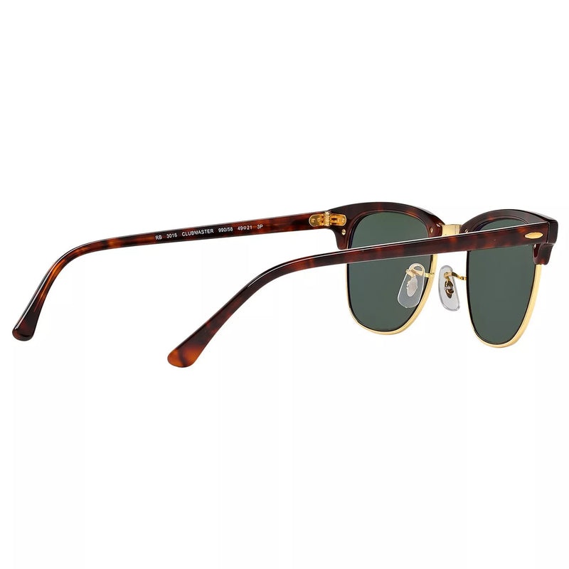 Ray-Ban men's Clubmaster polarised sunglasses tortoise green, UK version