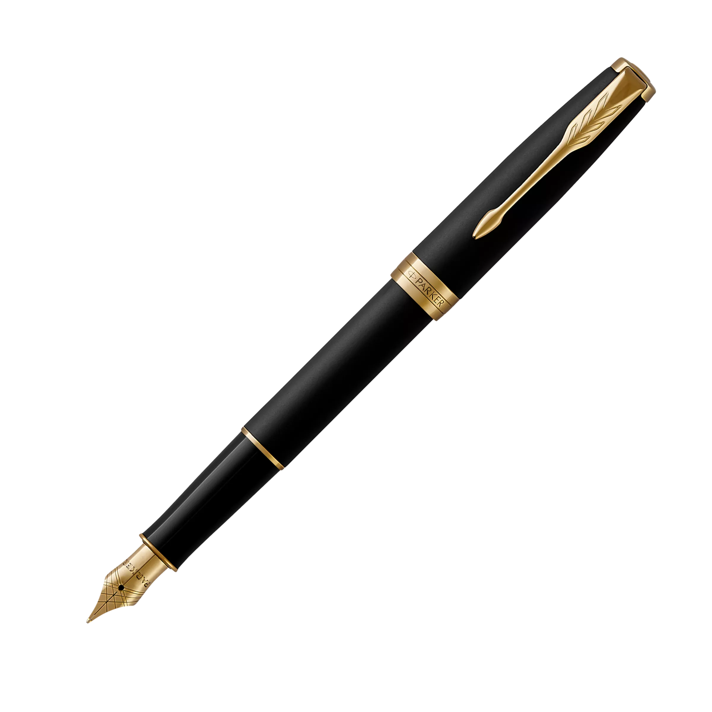 PARKER Sonnet Matt Lacquer Fountain Pen - Black/Gold