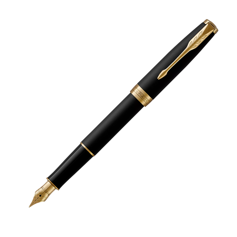 PARKER Sonnet Matt Lacquer Fountain Pen - Black/Gold