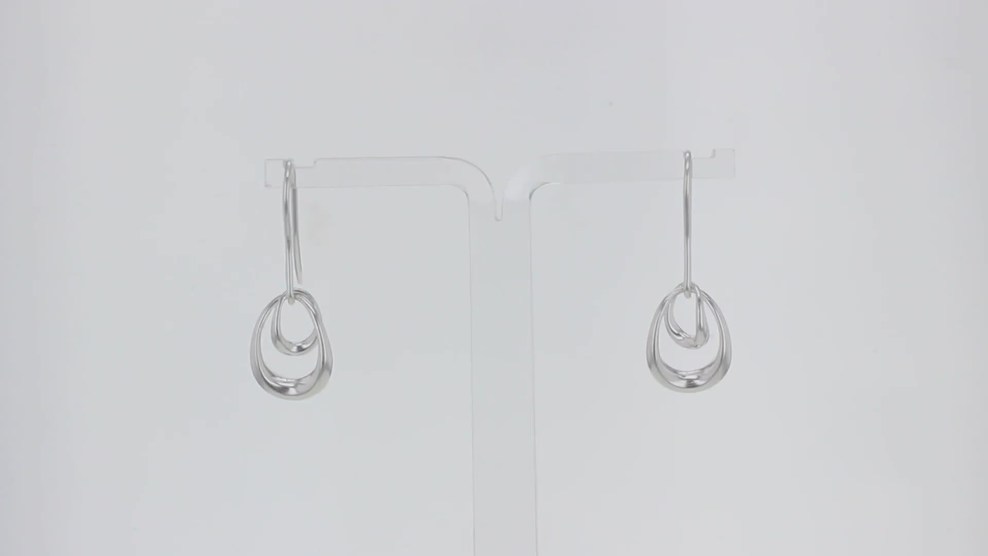Georg Jensen Offspring sterling silver hook earrings (British brand)