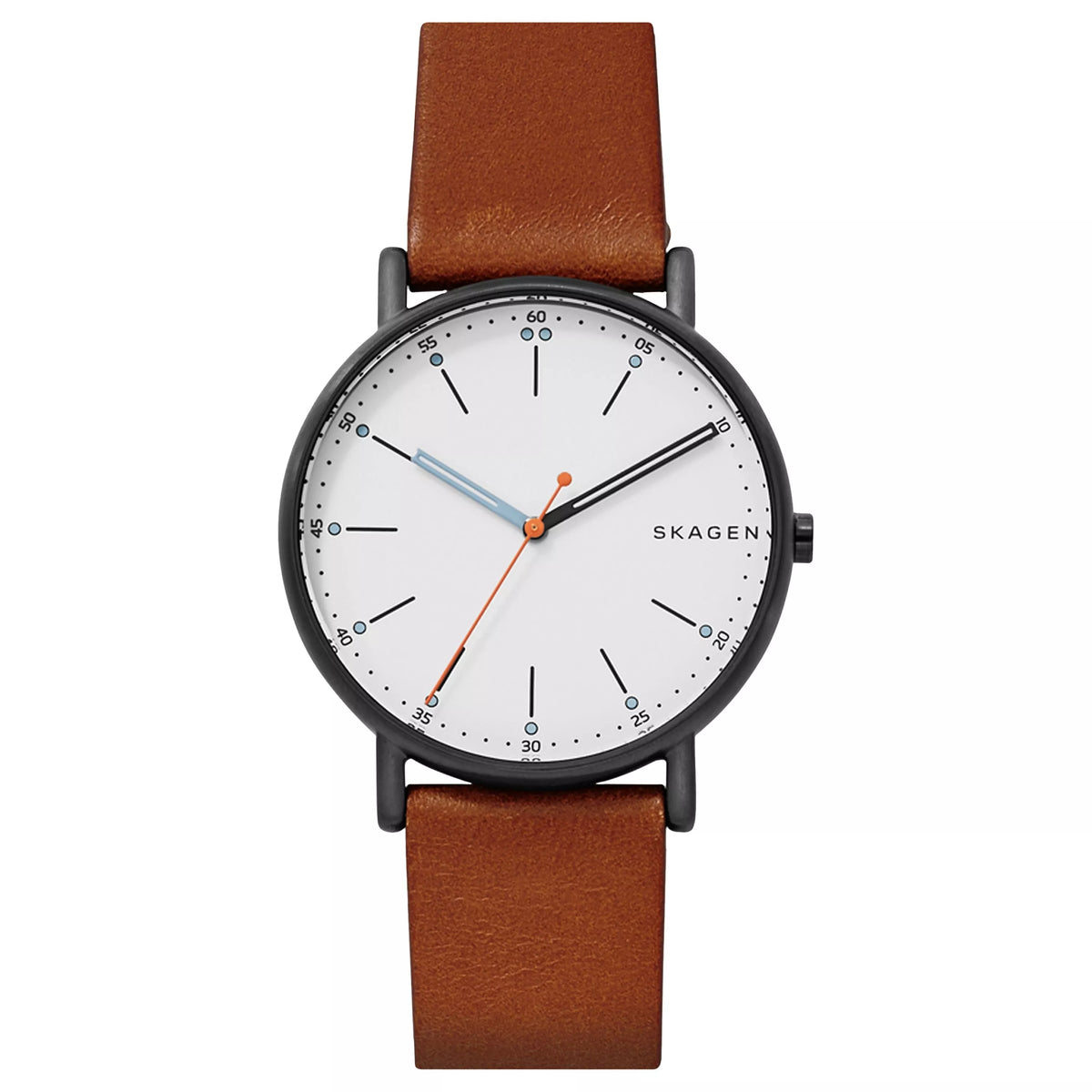 Skagen Men's Signatur Leather Strap Watch 40mm